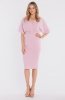Stylove S434 sukienka midi z kopertowym dekoltem liliowa 